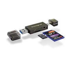 Integral INCRUSB3.0ACSDMSDA2 lecteur de carte mémoire USB 3.2 Gen 1 (3.1 Gen 1) Type-A/Type-C Noir