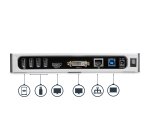 StarTech.com Station d'Accueil USB 3.0 à Double Écran - Dock Universel Type-A pour PC/Ordinateur Portable avec HDMI et DVI/VGA - Hub USB 3.1 Gen 1 5Gbps à 6 Ports, Gbe, Audio - Windows & Mac