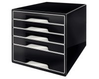 Bloc de classement WOW CUBE, 5 tiroirs, noir/gris
