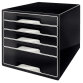 Bloc de classement WOW CUBE, 5 tiroirs, noir/gris