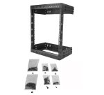StarTech.com Armadio Rack di Rete per Montaggio a Parete 12U 19", Server Rack a 2 Montanti a telaio aperto, Profondità Regolabile, Quadro Dati per Apparecchiature IT/Dati/AV/Switch - Dadi e viti a gabbia inclusi