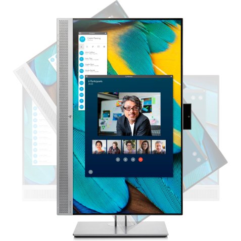 HP EliteDisplay E243m 60,5 cm (23.8") 1920 x 1080 pixels Full HD LED Noir, Argent