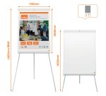 Chevalet conference nobo premium plus trepied surface  magnetique acier laque        tableau effacable 70x100cm