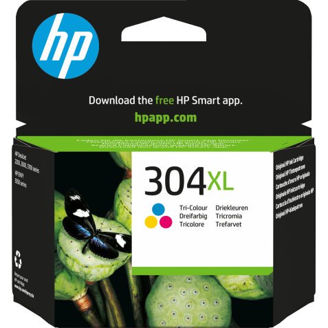 HP 304XL Cartouche couleurs haute cpour imprimante jet d'encre