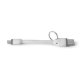 Celly USBTYPECKEYWH USB cable USB 2.0 0.12 m USB A USB C White