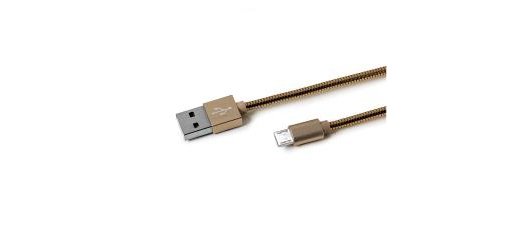 Celly USBMICROSNAKEGD USB cable USB 2.0 USB A Micro-USB A Gold