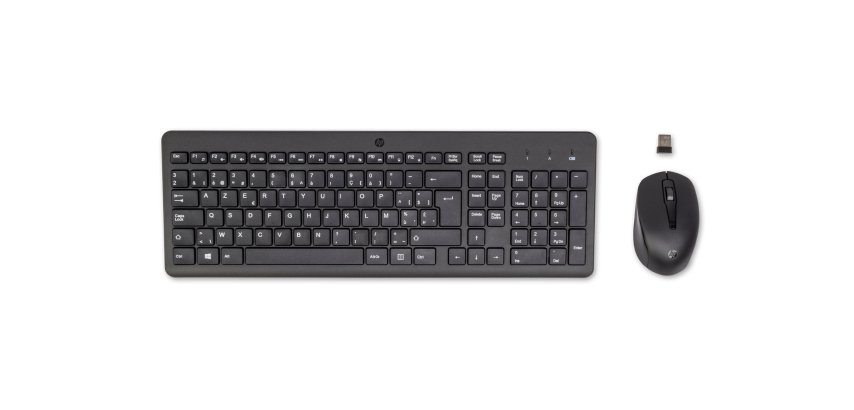 HP 330 Wireless Mouse and Keyboard Combination Tastatur Maus enthalten Universal RF kabellos AZERTY Belgisch Schwarz