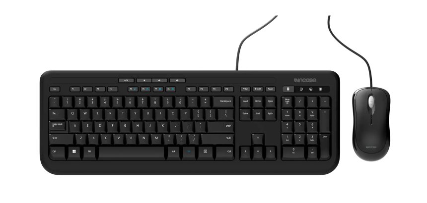 Incase Designed by Microsoft Wired Desktop 600 teclado Ratón incluido Universal USB QWERTY Alemán Negro