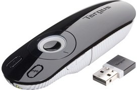 Presentador Remoto,Targus Laser USB, 15 m, Negro, Gris