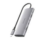 AISENS USB-C Dock 7 en 1, USB-C a 1xHDMI, 1xUSB-A 10G, 2xUSB-C 10G, 1xSD, 1xMicroSD, 1xUSB-C PD 100W, Gris, 20cm