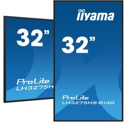 iiyama LH3275HS-B1AG Écran d'affichage dynamique Écran plat de signalisation numérique 80 cm (31.5") LCD Wifi 500 cd/m² Full HD Noir Intégré dans le processeur Android 11 24/7