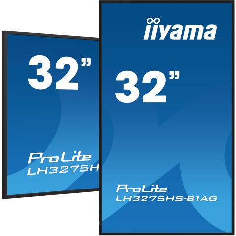 iiyama LH3275HS-B1AG affichage de messages Écran plat de signalisation numérique 81,3 cm (32") LCD Wifi 500 cd/m² Full HD Noir Intégré dans le processeur Android 11 24/7