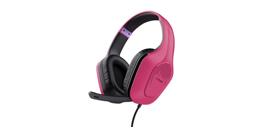 Trust GXT 415P Zirox Casque Avec fil Arceau Gaming Rose