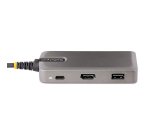 StarTech.com Adaptador Multipuertos USB-C - Docking Station USB Tipo C HDMI 4K60 - Hub Ladrón USB 3.0 de 3 Puertos - Entrega de Alimentación PD 100W - GbE - Win/Mac/ChromeOS