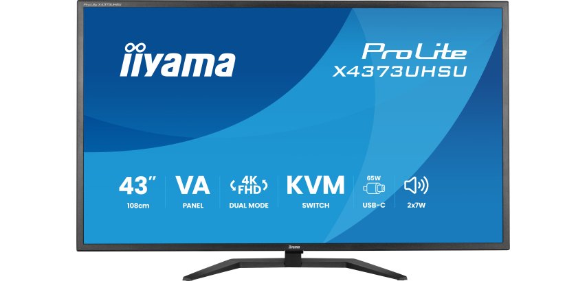 iiyama ProLite X4373UHSU-B2 écran plat de PC 108 cm (42.5") 3840 x 2160 pixels 4K Ultra HD LED Noir