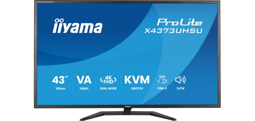 iiyama ProLite X4373UHSU-B2 écran plat de PC 108 cm (42.5") 3840 x 2160 pixels 4K Ultra HD LED Noir