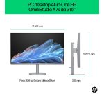 HP OmniStudio X 32-c0008nl Intel Core Ultra 5 125H 80 cm (31.5") 3840 x 2160 Pixel PC All-in-one 32 GB DDR5-SDRAM 1 TB SSD Windows 11 Home Wi-Fi 6E (802.11ax) AI PC Argento
