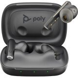 POLY Écouteurs noir charbon Voyager Free 60 UC +adaptateur USB-C BT700 + étui de charge de base