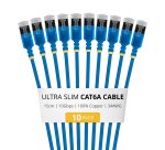 StarTech.com 6ASTP34BLS15CM10PK Netzwerkabel Blau 0,15 m Cat6a U/FTP (STP) Rund