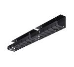 StarTech.com Lot de 2 Bacs de Gestion des Câbles sous Bureau, Longueur 106cm (53cm par Plateau), Organiseur de Câbles Métallique à Fentes, Installation par Vis, Support pour Multiprise, Noir, TAA