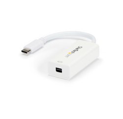 StarTech.com Adattatore USB-C a Mini DisplayPort - 4K 60Hz - Convertitore da USB 3.1 Type-C a Mini DP - Adattatore video USB tipo C a mDP - Bianco - Versione aggiornata disponibile: CDP2MDPEC