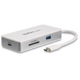 StarTech.com USB-C 4-in1 multiport adapter - SD (UHS-II) kaartlezer - 100W Power Delivery - 4K HDMI - GbE - 1x USB 3.0