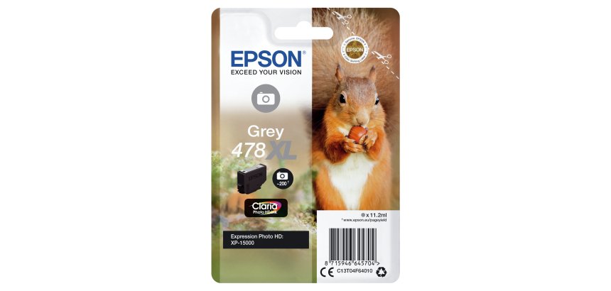 Epson 478XL - haute capacité - gris - original - cartouche d'encre