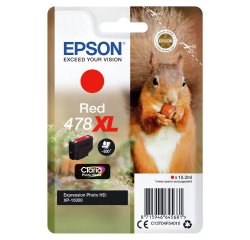 Epson Squirrel Singlepack Red 478XL Claria Photo HD Ink