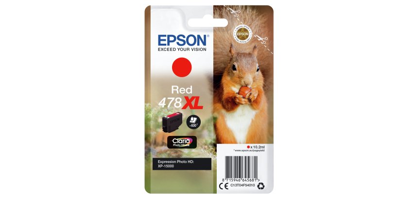 Epson Squirrel Singlepack Red 478XL Claria Photo HD Ink