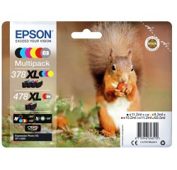 Epson 478XL Multipack - 6-pack - High Capacity - gray, black, yellow, cyan, magenta, red - original - ink cartridge