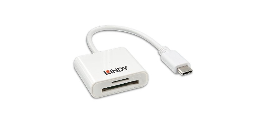 Lindy 43185 lector de tarjeta USB 3.2 Gen 1 (3.1 Gen 1) Type-C Blanco