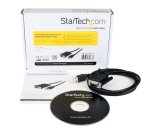 StarTech.com Adaptateur USB à 1 Port vers RS232 Série de 1,8m, Câble Adaptateur Série DCE DB9 FTDI, Null Modem, USB 2.0 - TAA