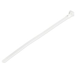 StarTech.com Fascette fermacavo riutilizzabili da 20 cm - 7 mm di larghezza, 50 mm di diametro del fascio e resistenza alla trazione 22 kg, fascette di nylon per interni/esterni, Omologati 94V-2/UL, 100 pezzi - bianco