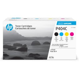 Samsung CLT-P404C Pack de 4 cartouches authentiques de toner cyan/magenta/jaune/noir