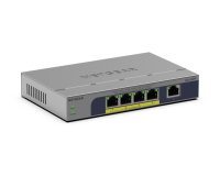 NETGEAR GS105PP Non-géré Gigabit Ethernet (10/100/1000) Connexion Ethernet, supportant l'alimentation via ce port (PoE) Montage sur le bureau ou sur le mur Gris