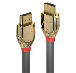 Cable HDMI 5 m HDMI tipo A (Estándar) Oro, Gris Lindy 37864