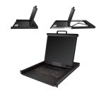 StarTech.com Console KVM à Montage en Rack - KVM VGA à Port Unique avec Écran LCD 19" pour Rack Serveur - Tiroir KVM LCD Universel 1U avec Câbles et Matériel - Support USB - 50 000 MTBF - Clavier QWERTY
