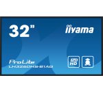 iiyama LH3260HS-B1AG Écran d'affichage dynamique Carte A numérique 80 cm (31.5") LED Wifi 500 cd/m² Full HD Noir Intégré dans le processeur Android 11 24/7
