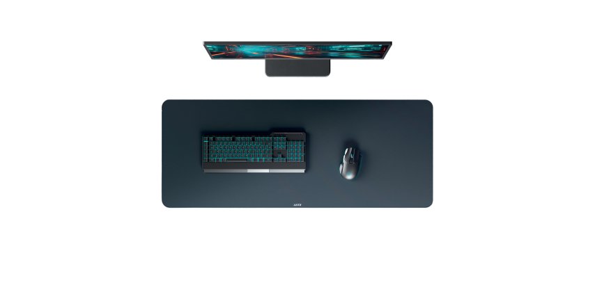 Tapis de souris de gaming, 1.000 x 400 mm, gris foncé