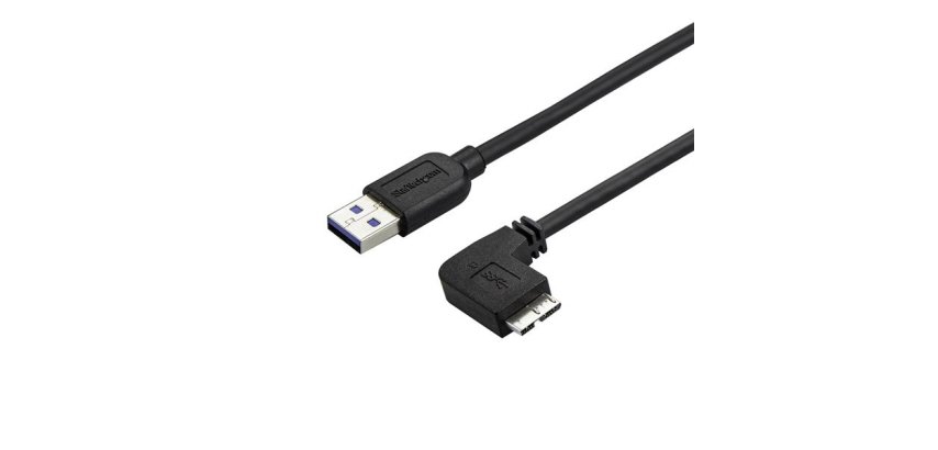 StarTech.com Câble Micro USB 3.0 slim - USB-A vers Micro-B à angle droit de 50 cm - M/M
