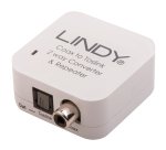 Lindy 70411 cambiador de género para cable Toslink RCA Blanco