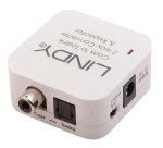 Lindy 70411 cambiador de género para cable Toslink RCA Blanco