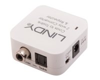 Lindy 70411 cambiador de género para cable Toslink RCA Blanco