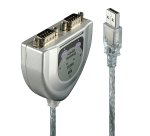 Lindy 42889 cable de serie Plata 0,6 m USB tipo A DB-9