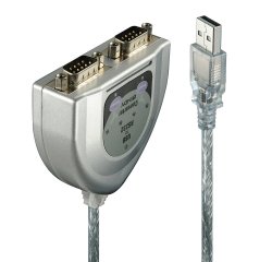 Lindy 42889 cable de serie Plata 0,6 m USB tipo A DB-9