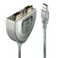 Lindy 42889 câble Série Argent 0,6 m USB Type-A DB-9