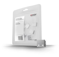 Bloqueador de puerto USB tipo A Blanco Acrilonitrilo butadieno estireno (ABS) 10 pieza(s) Lindy 40464