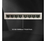 Lindy 25045 switch Gestionado Gigabit Ethernet (10/100/1000) Energía sobre Ethernet (PoE) Plata