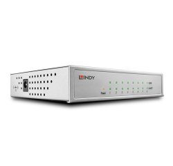 Lindy 25045 switch Gestionado Gigabit Ethernet (10/100/1000) Energía sobre Ethernet (PoE) Plata