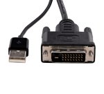 StarTech.com Adaptador DVI a DisplayPort Alimentado por USB - Conversor DVI a DisplayPort - Convertidor DVI-D a DP - 1920x1200